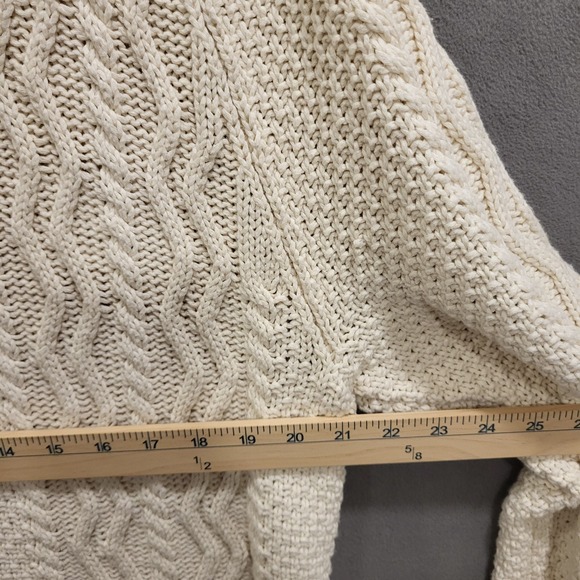Abercrombie & Fitch Cable Knit Sweater Mens XLarge Fisherman Old Money Cozy Warm - Picture 5 of 7
